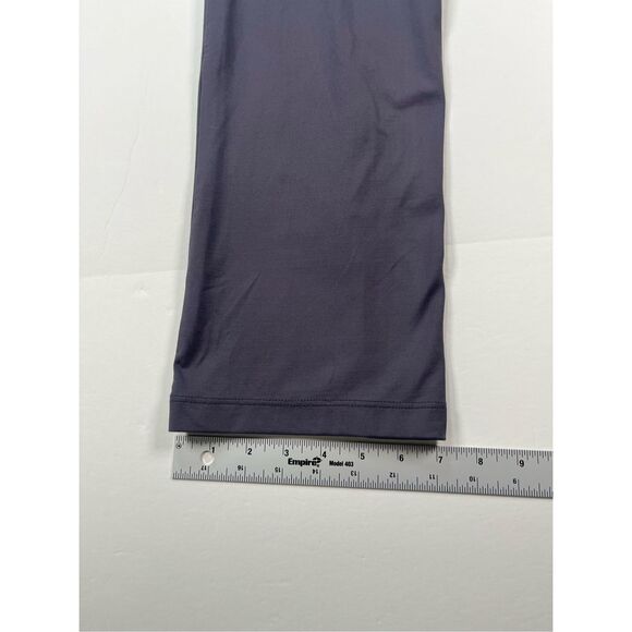 Patagonia Women size Small Cropped Yoga Pant Capri Gray Foldover Waist Slit Hem - Picture 8 of 11